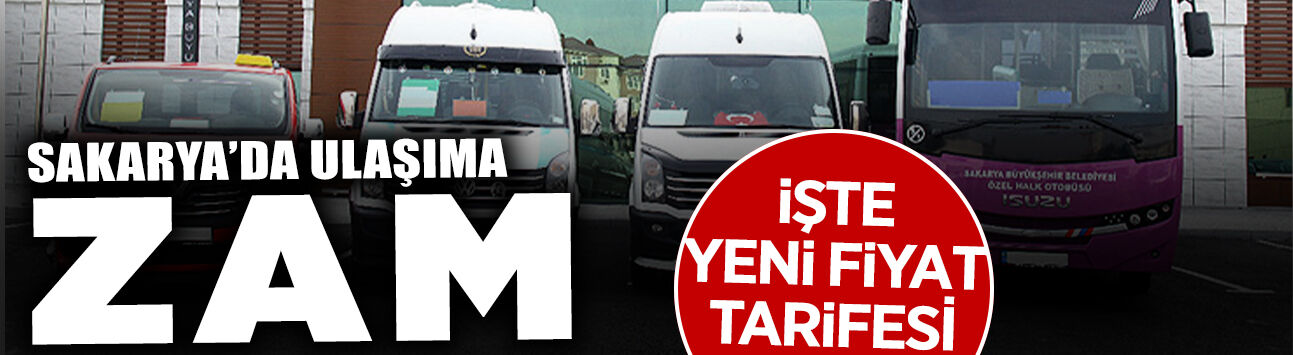 Sakarya'da Şehir İçi Toplu Ulaşıma Zam