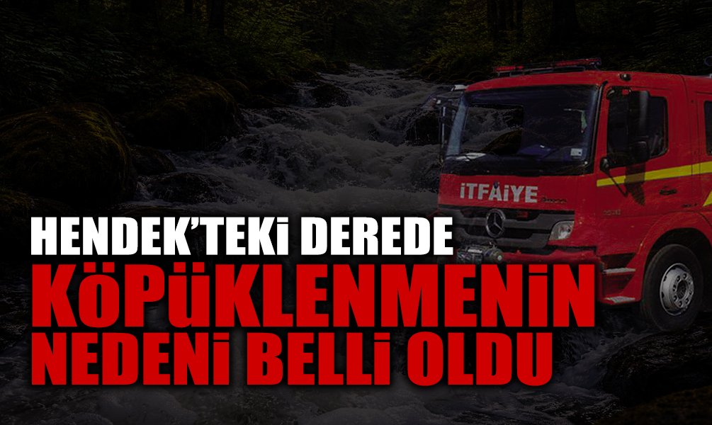 Derede Köpüklenmenin Nedeni Belli Oldu