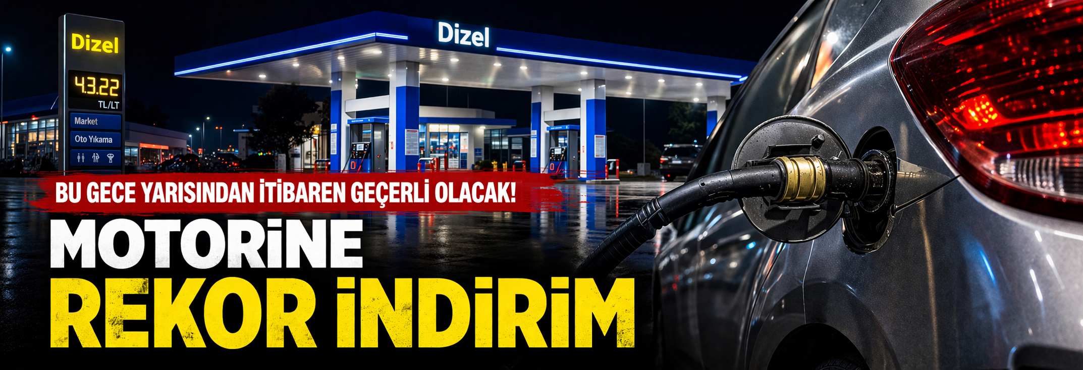Motorine Rekor İndirim: Bu Gece Yarısından İtibaren Geçerli