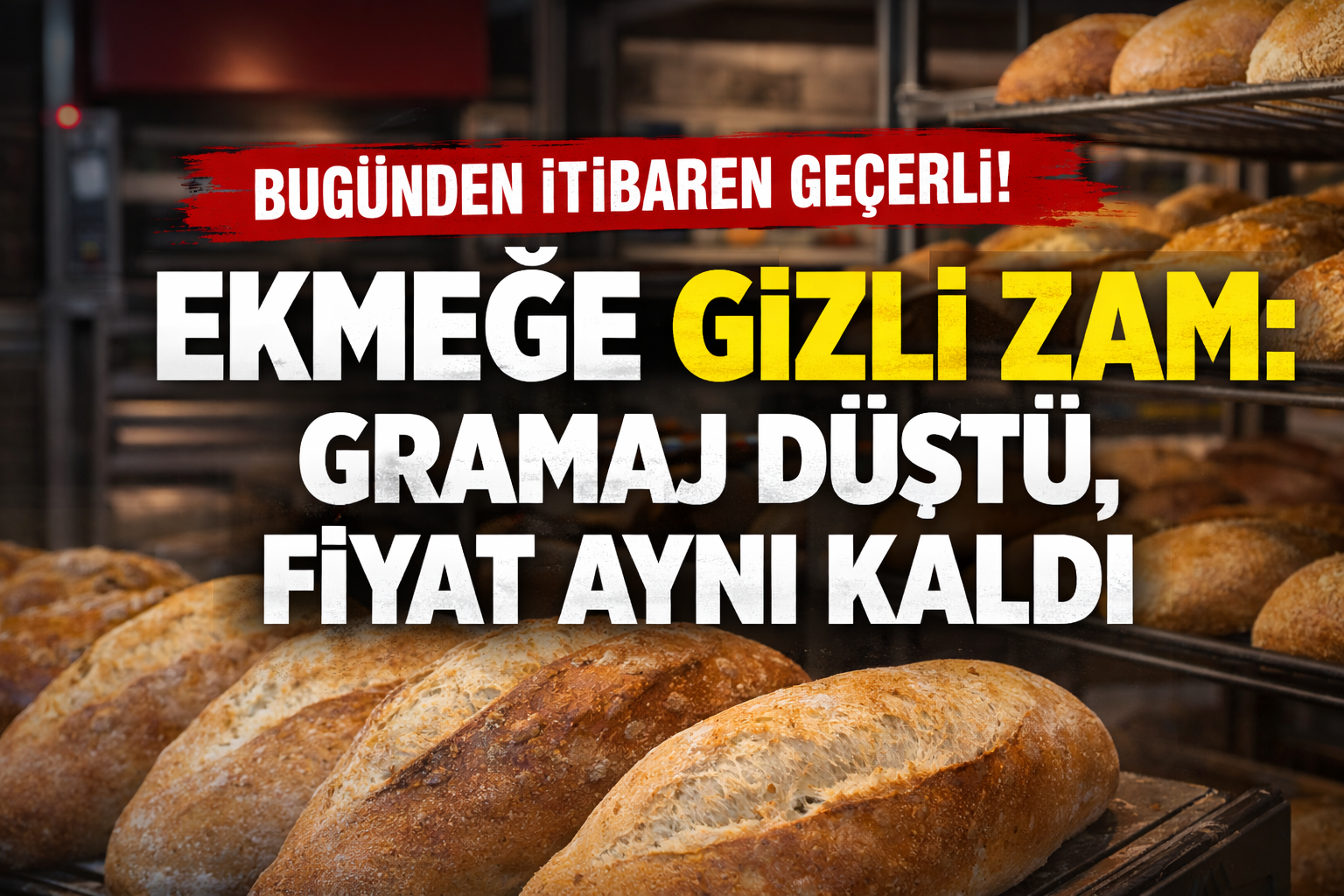 Ekmeğe Gizli Zam: Gramaj Düştü, Fiyat Aynı Kaldı