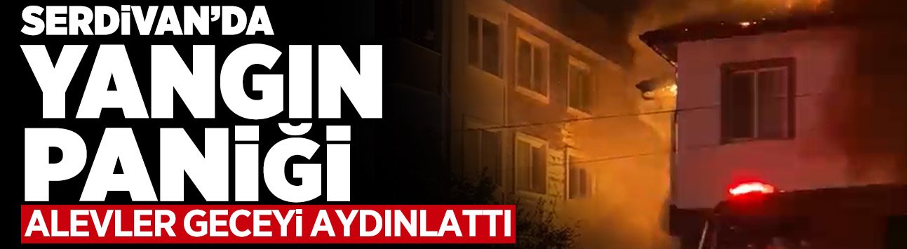 Serdivan'da Panik Dolu Anlar: Alevler Geceyi Aydınlattı!