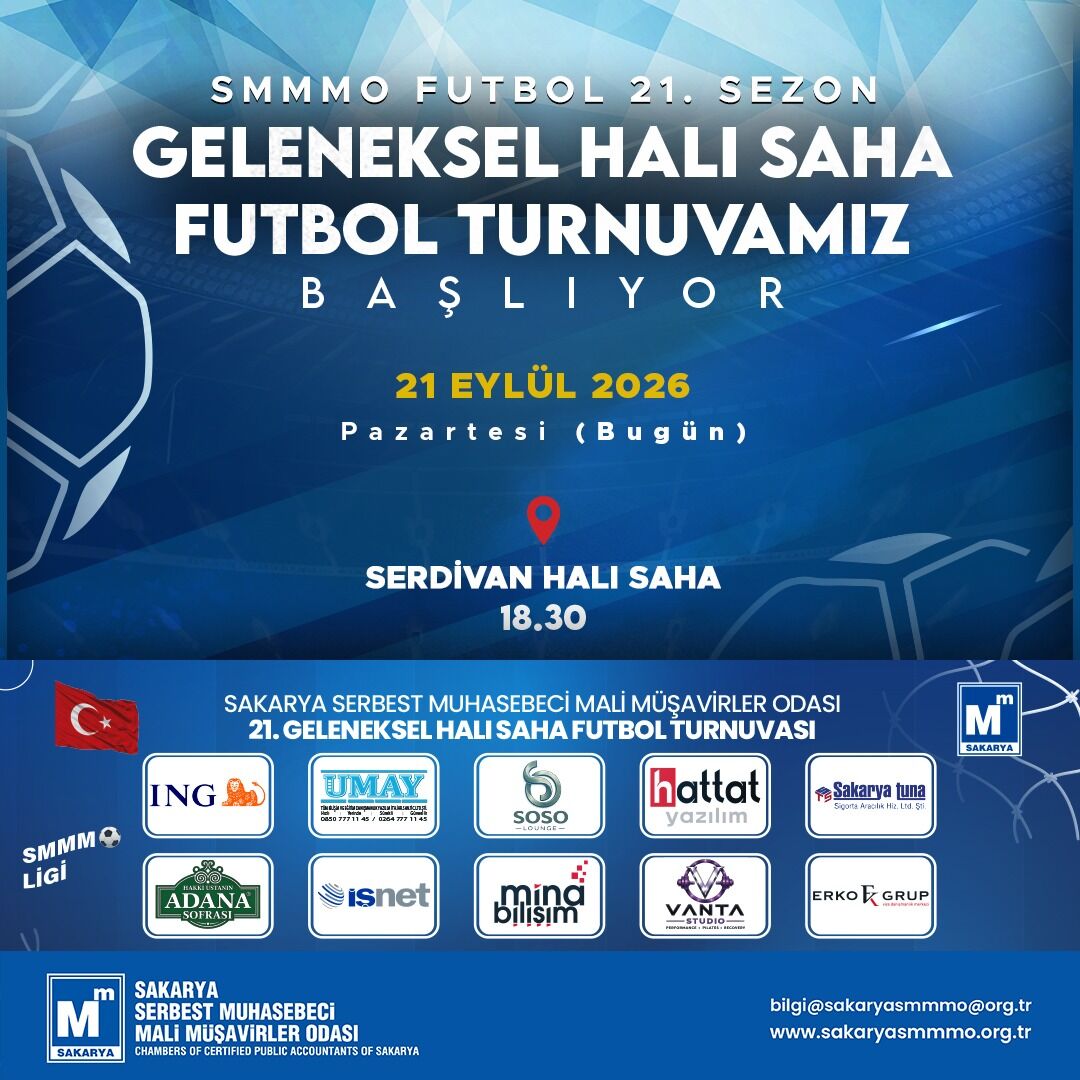 21 Eylül 2026 Smmm Odasi Futbol Turnuvasi