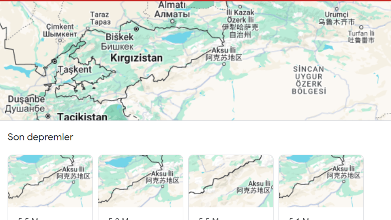 Kırgızistan'da 7 Büyüklüğünde Deprem Meydana Geldi