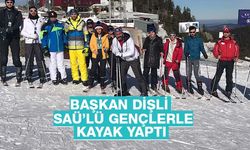 Başkan Dişli, SAÜ’lü gençlerle kayak yaptı