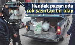 Hendek pazarında çok şaşırtan bir olay