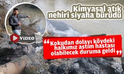 Sakarya Nehri’ne akan kimyasal atık nehri siyaha bürüdü