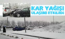 Kar yağışı ulaşımı etkiledi