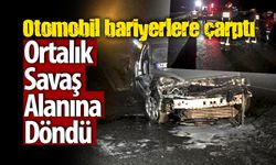 Otomobil bariyerlere çarptı 1 Yaralı