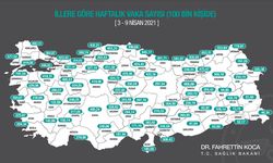 İllere göre haftalık Kovid-19 vaka sayıları açıklandı