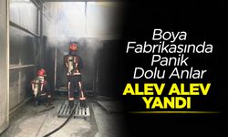 Boya atölyesinde yangın