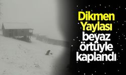 Dikmen Yaylası Beyaz Örtüyle Kaplandı