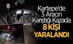 Üç Aracın Karıştığı Kazada 8 Kişi Yaralandı