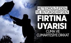 Büyükşehir'den Kuvvetli Fırtına Uyarısı