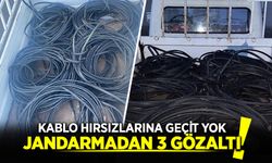 Jandarmadan Kablo Hırsızlarına Vurgun