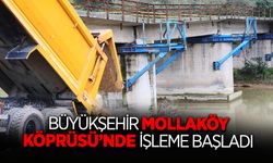 Büyükşehir Mollaköy Köprüsü’nde işleme başladı