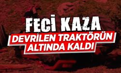 Devrilen Traktörün Altında Kaldı