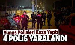 Yunus Polisleri Kaza Yaptı: 4 Polis Yaralandı