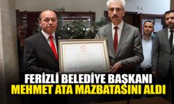 Ferizli Belediye Başkanı Mehmet Ata Mazbatasını Aldı