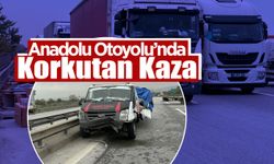 Anadolu Otoyolu’nda Korkutan Kaza! 2 Yaralı...