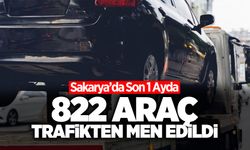 Sakarya'da Nisan Ayında 822 Araç Trafikten Men Edildi