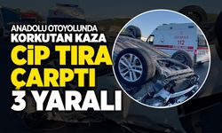 Anadolu Otoyolunda Korkutan Kaza! 3 Yaralı...