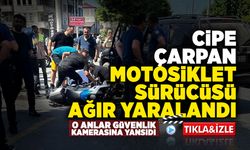 Cipe Çarpan Motosikletli Ağır Yaralandı