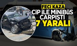 Feci Kaza! Cip ile Minibüs Çarpıştı: 7 Yaralı