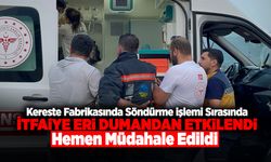 Yangın Söndürme Sırasında İtfaiye Eri Dumandan Etkilendi