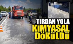 Tırdan Yola Kimyasal Döküldü...