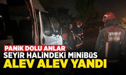 Seyir Halindeki Minibüs Alev alev Yandı!