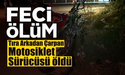 Tıra Arkadan Çarpan Motosiklet Sürücüsü...