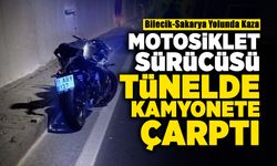 Motosiklet Sürücüsü Tünelde Kamyonete Çarptı