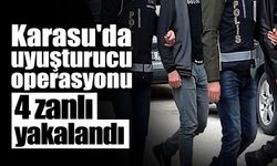 Karasu'da Uyuşturucu Operasyonu: 4 Kişi Yakalandı