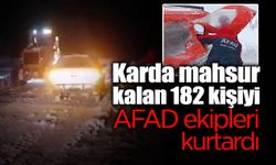 Karda Mahsur Kalan 182 Kişi Kurtarıldı