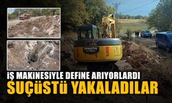 İş Makinesiyle Define Arıyorlardı Suçüstü Yakaladılar