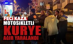 Motosikletli Kurye ağır Yaralandı