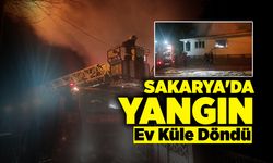 Sakarya'da Yangın! Ev Küle Döndü...