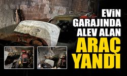 Evin Garajında Alev Alan Hafif Ticari Araç Yandı