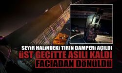 Seyir Halindeki Tırın Damperi Açıldı