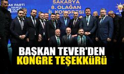 Başkan Tever'den Kongre Teşekkürü