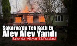 Tek Katlı Ev Alev Alev Yandı