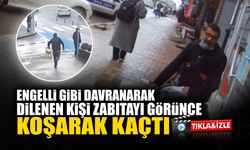 Zabıtalardan Kaçan Dilenci Maratonculara Taş Çıkardı!