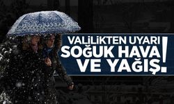 Valilikten Uyarı! Soğuk Hava ve Yağış...