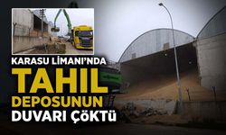 Karasu Limanı’nda Tahıl Deposunun Duvarı Çöktü