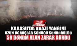 Karasu’da Arazi Yangını: 50 Dönüm Alan Zarar Gördü