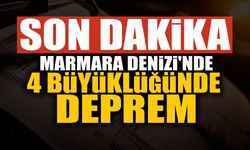 Marmara Denizi'nde 4 Büyüklüğünde Deprem