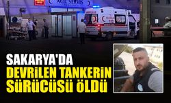 Sakarya'da Devrilen Tankerin Sürücüsü Öldü