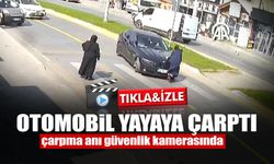 Otomobil Yayaya Çarptı: Kaza Anı Güvenlik Kamerasında