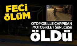 Otomobille Çarpışan Motosiklet Sürücüsü Öldü