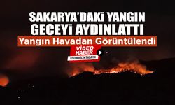 Sakarya’daki Yangın Geceyi Aydınlattı